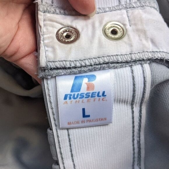 Russell Athletic baseball pants light grey gray base ball spring gear uniform lg - Picture 3 of 7